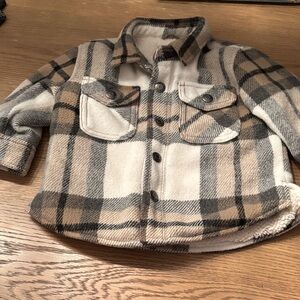 GAP Baby Cream Sherpa Flannel Jacket